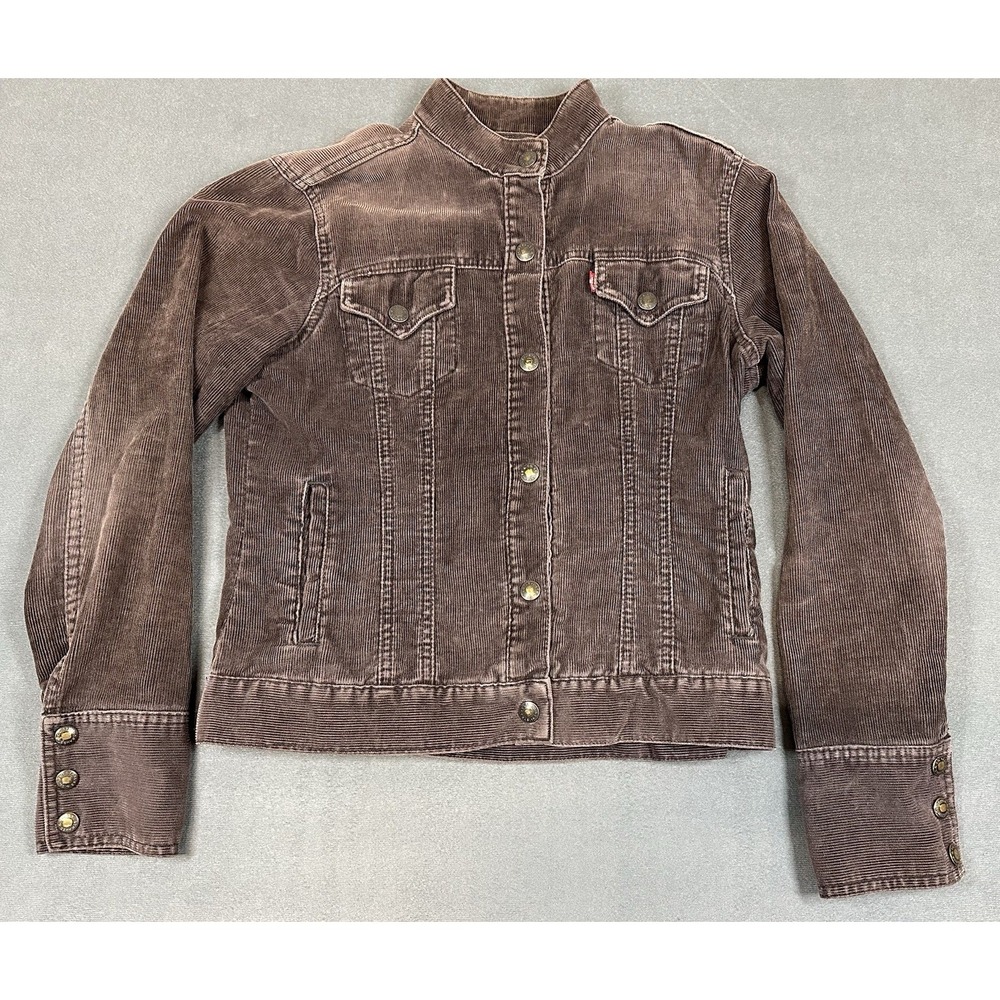 Y2K Vintage Levi's Corduroy Trucker Jacket Women's Size Large Made in USA